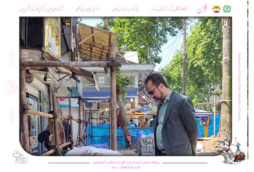 بازدید مهندس قربانی شهردار فومن از روند اجرای طرح پیاده راه خیابان سردارجنگل