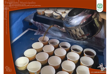 برپایی ایستگاه صلواتی با مشارکت جوانان شهر فومن